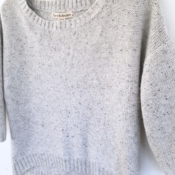 Oatmeal lightweight cropped sweater - Picture 5 of 8